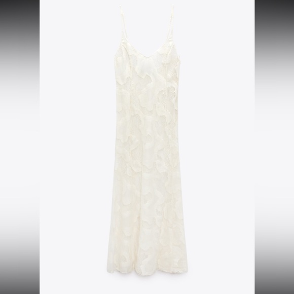 ZARA creme slip dress - Picture 2 of 3